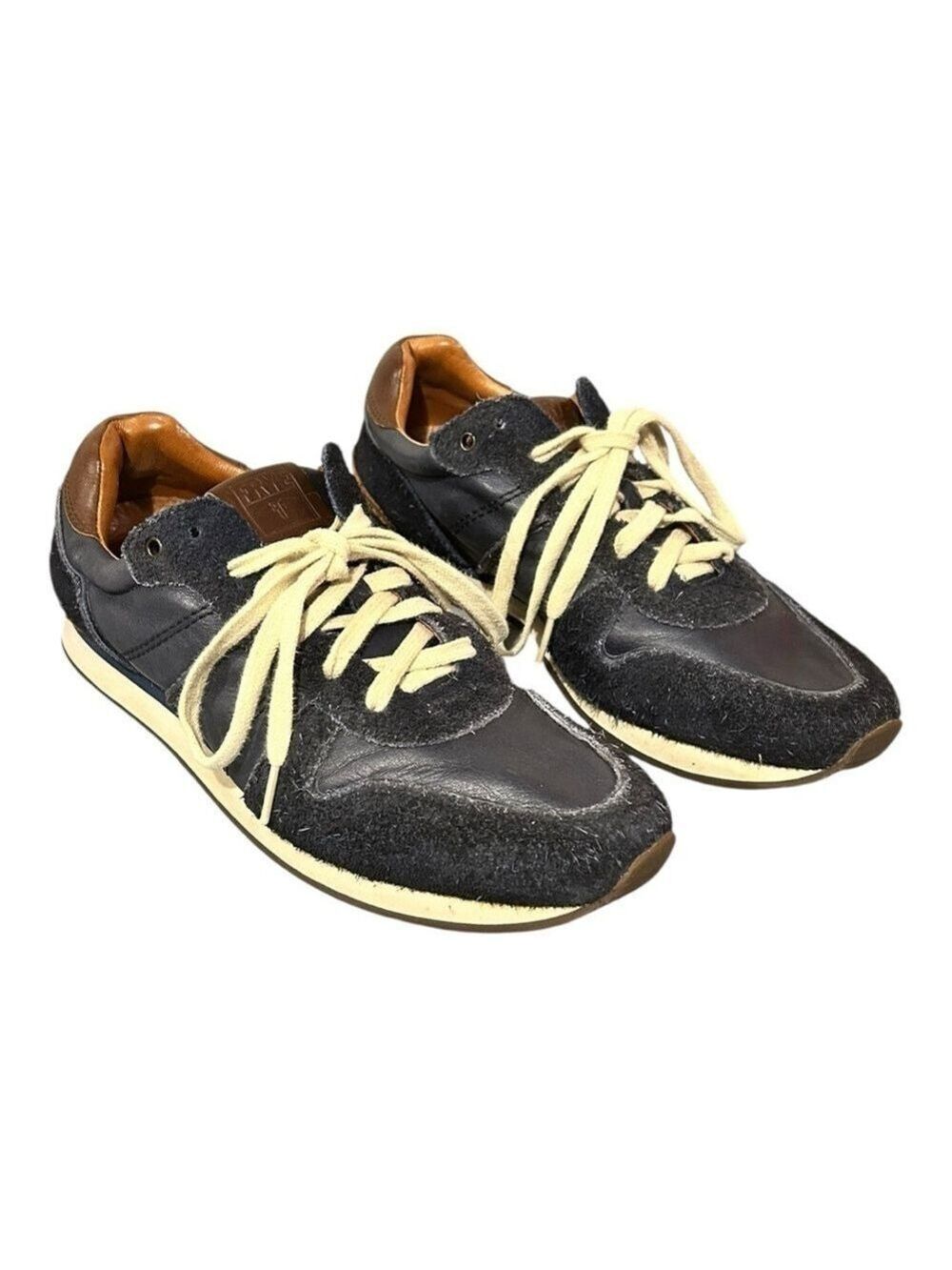 FRYE KANE Runners Dark Navy Roughout Suede Leather Sneakers Men’s Size 9 VGC